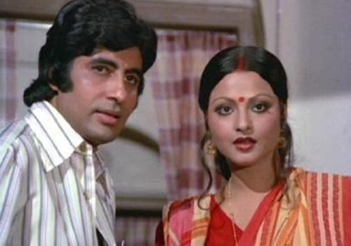 What is the name of the movie where Rekha and Amitabh Bachchan worked together for the first time?